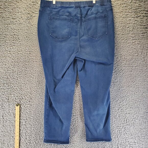 Catherines Jeans Womens 1X  18/20W Blue True Stretch Denim Straight - Picture 10 of 11